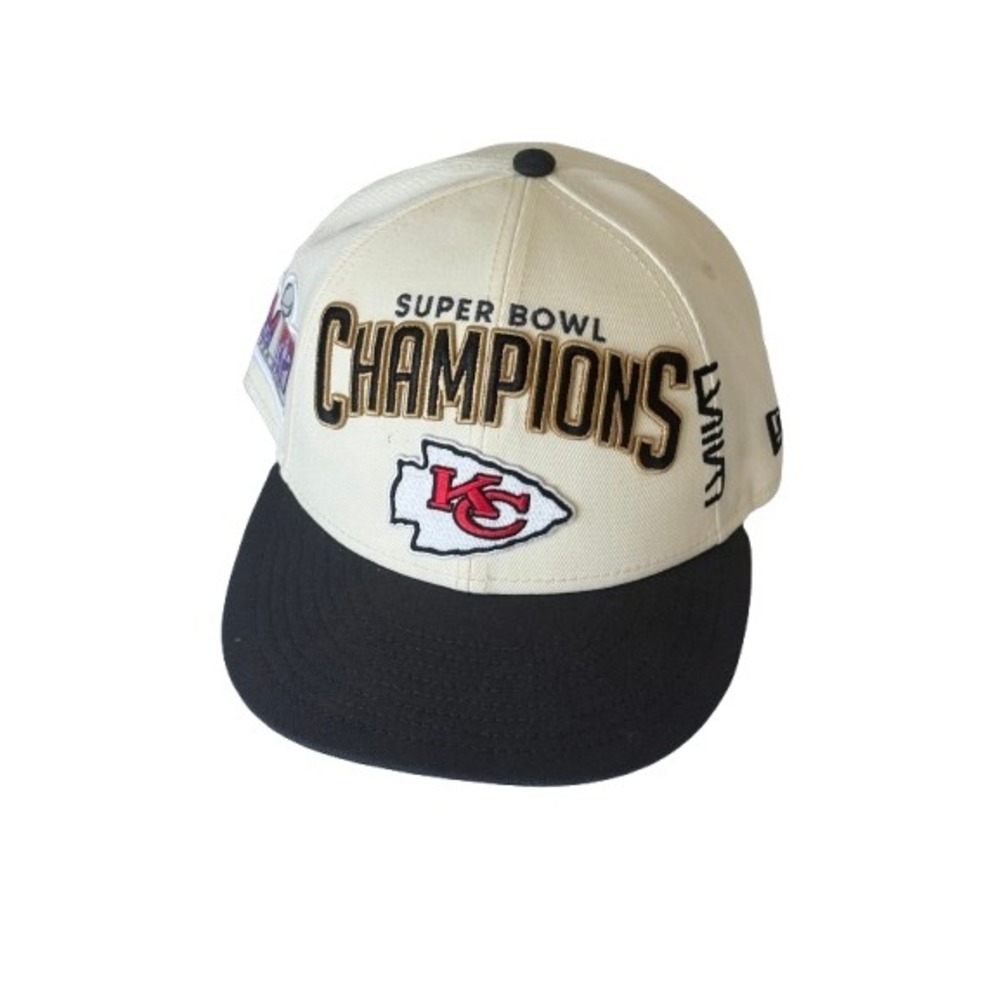New Era Kansas City Chiefs Super Bowl LVIII Champions 9FIFTY Snapback Hat Cream